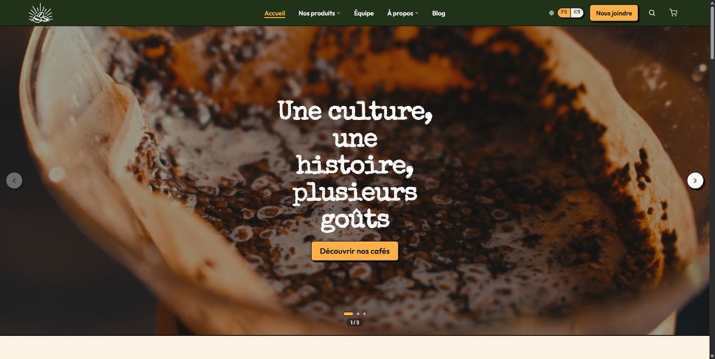 Café Arona: a Shopify website for a family business
